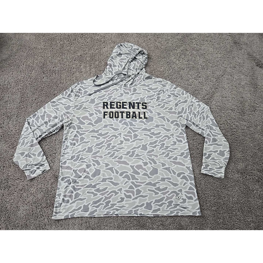Regents Football‎ Pullover Hoodie Mens 2XL Long Sleeve TAPPS Burlebo Gray Camo